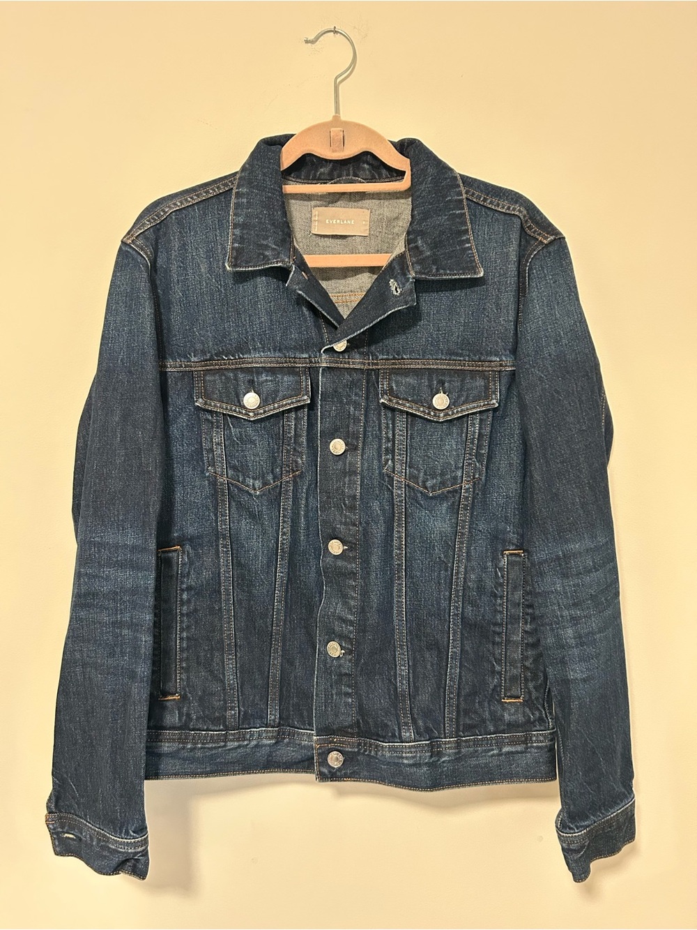 Everlane Dark Blue Denim Trucker Jacket